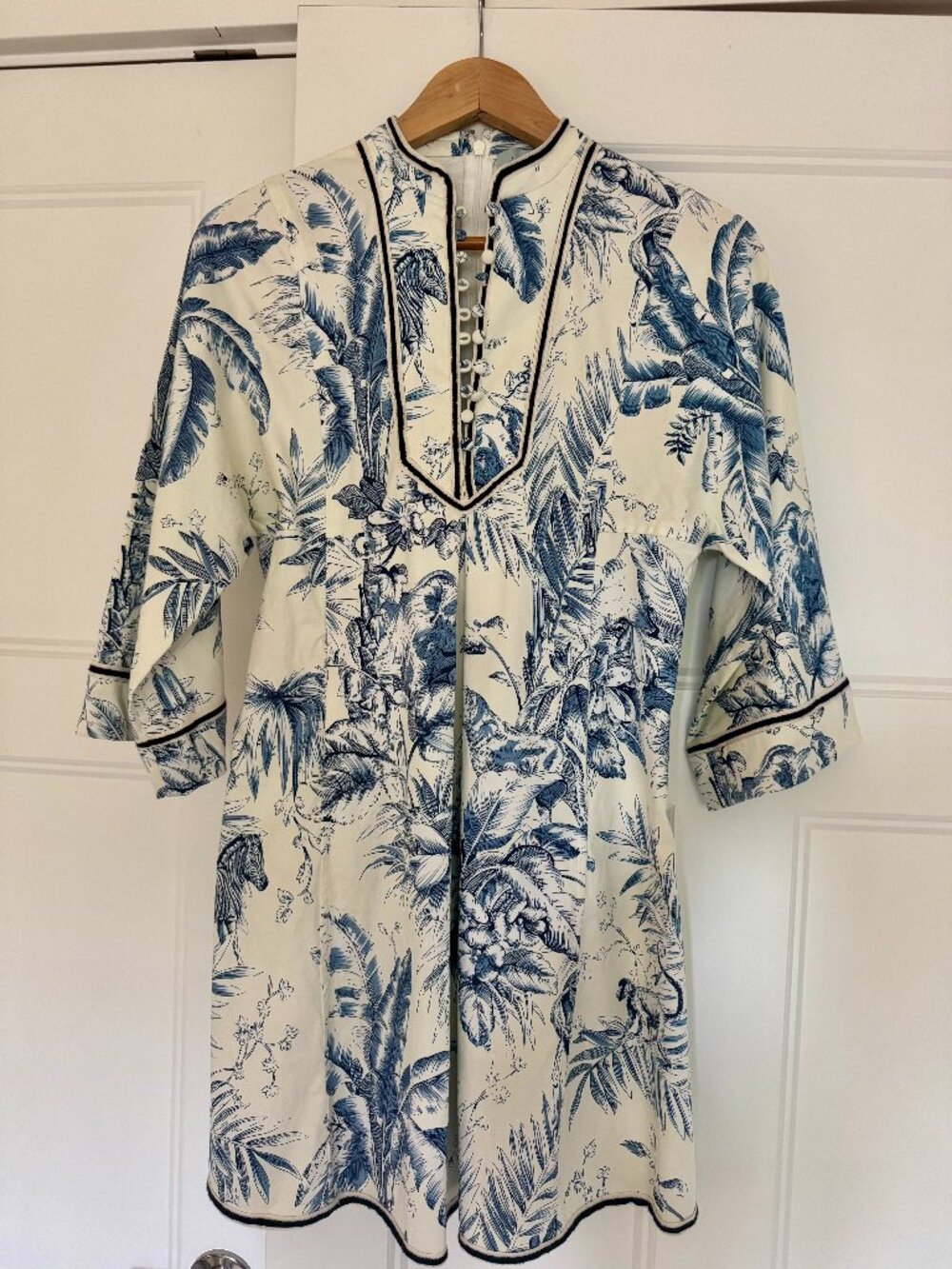 Tuckernuck Safari Animal Toile Indre Dress, Size Small